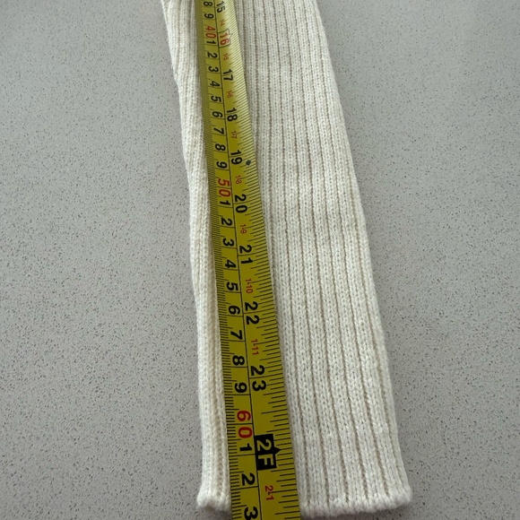 Off-White Ribbed Button-Up Cardigan – Size S - Picture 8 of 8